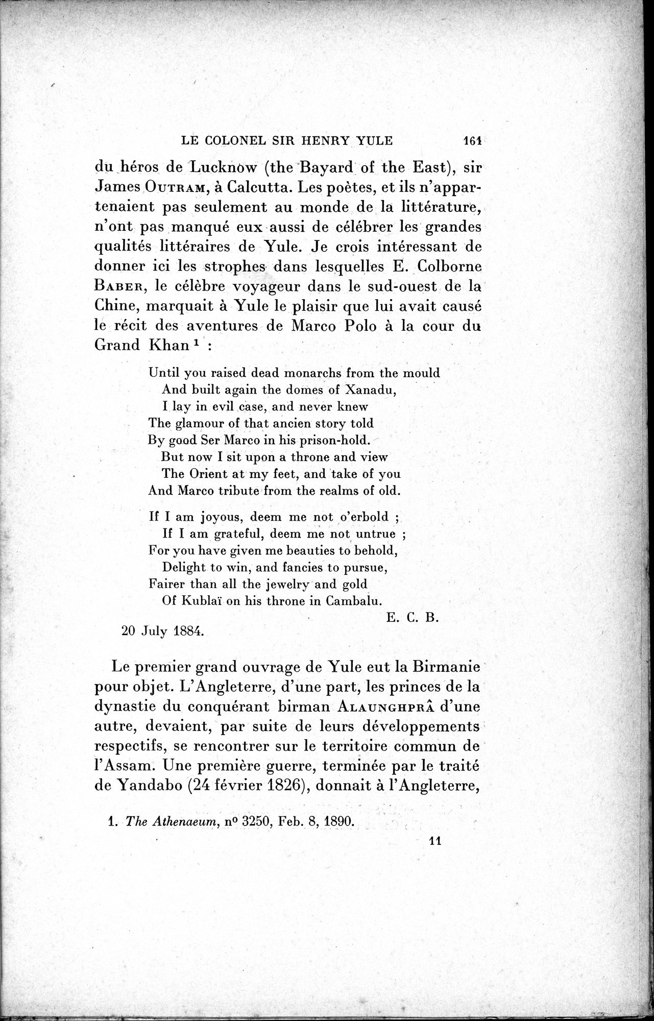 Mélanges d'Histoire et de Géographie Orientales : vol.1 / 169 ページ（白黒高解像度画像）