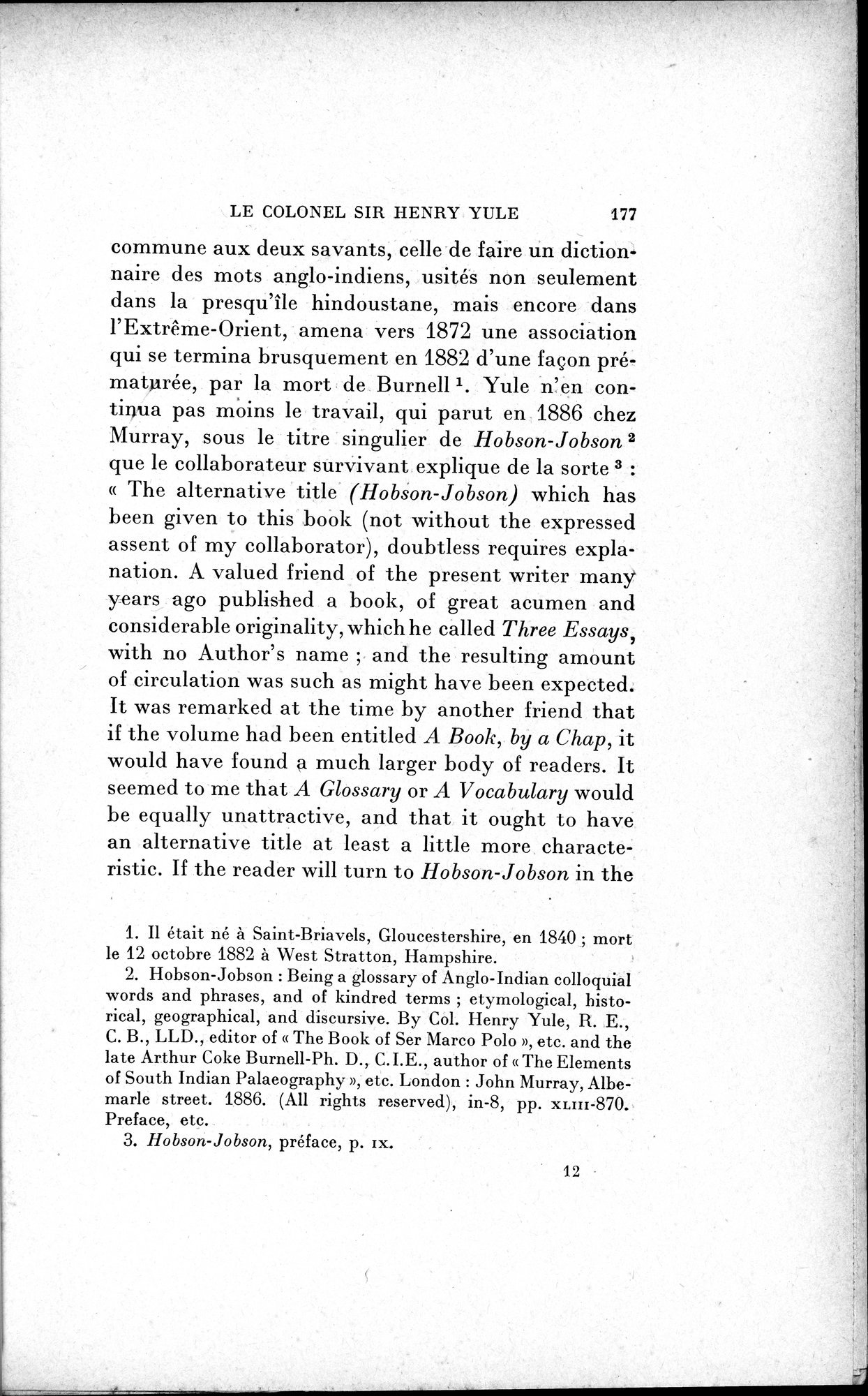 Mélanges d'Histoire et de Géographie Orientales : vol.1 / 185 ページ（白黒高解像度画像）
