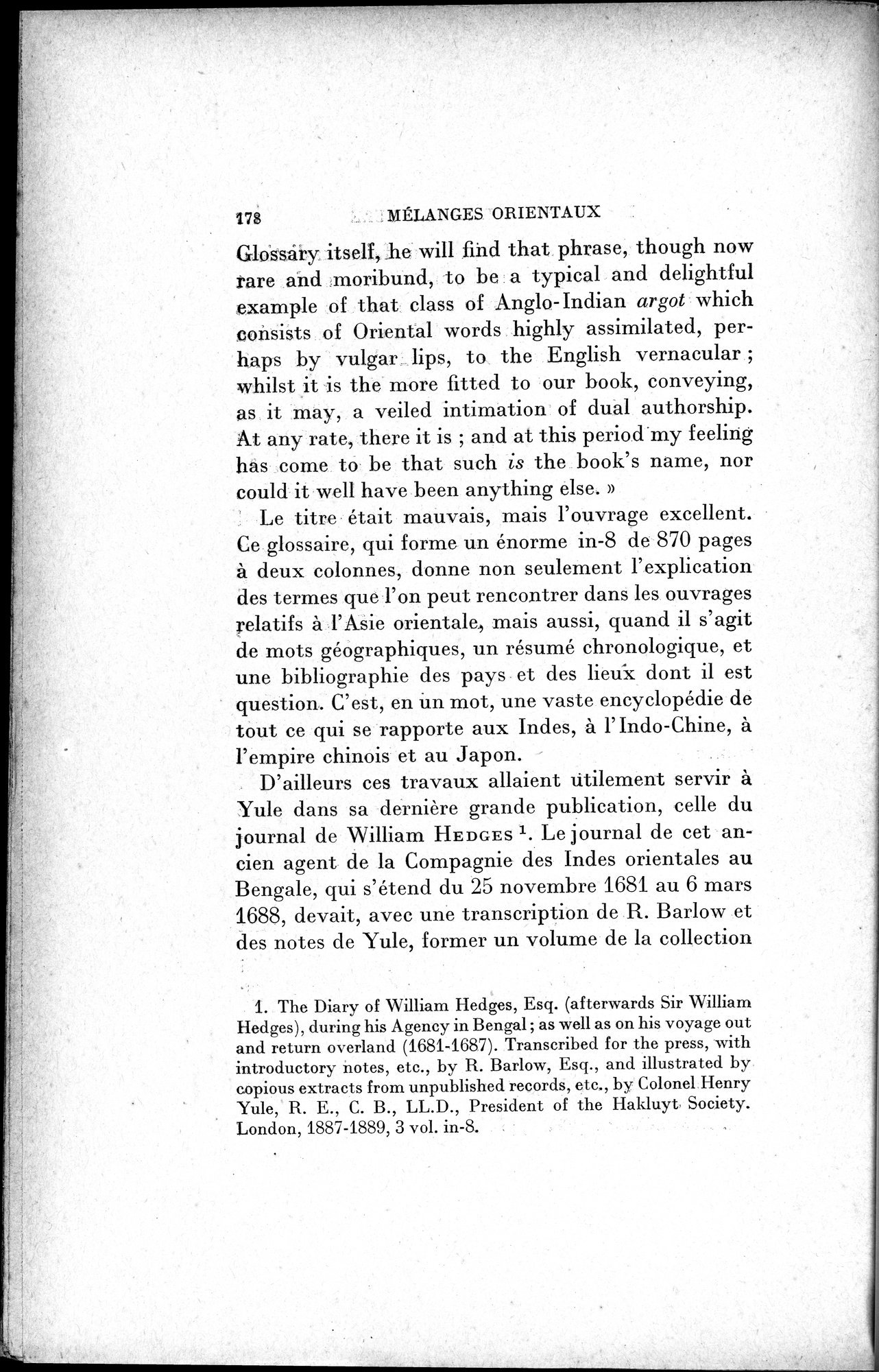 Mélanges d'Histoire et de Géographie Orientales : vol.1 / 186 ページ（白黒高解像度画像）