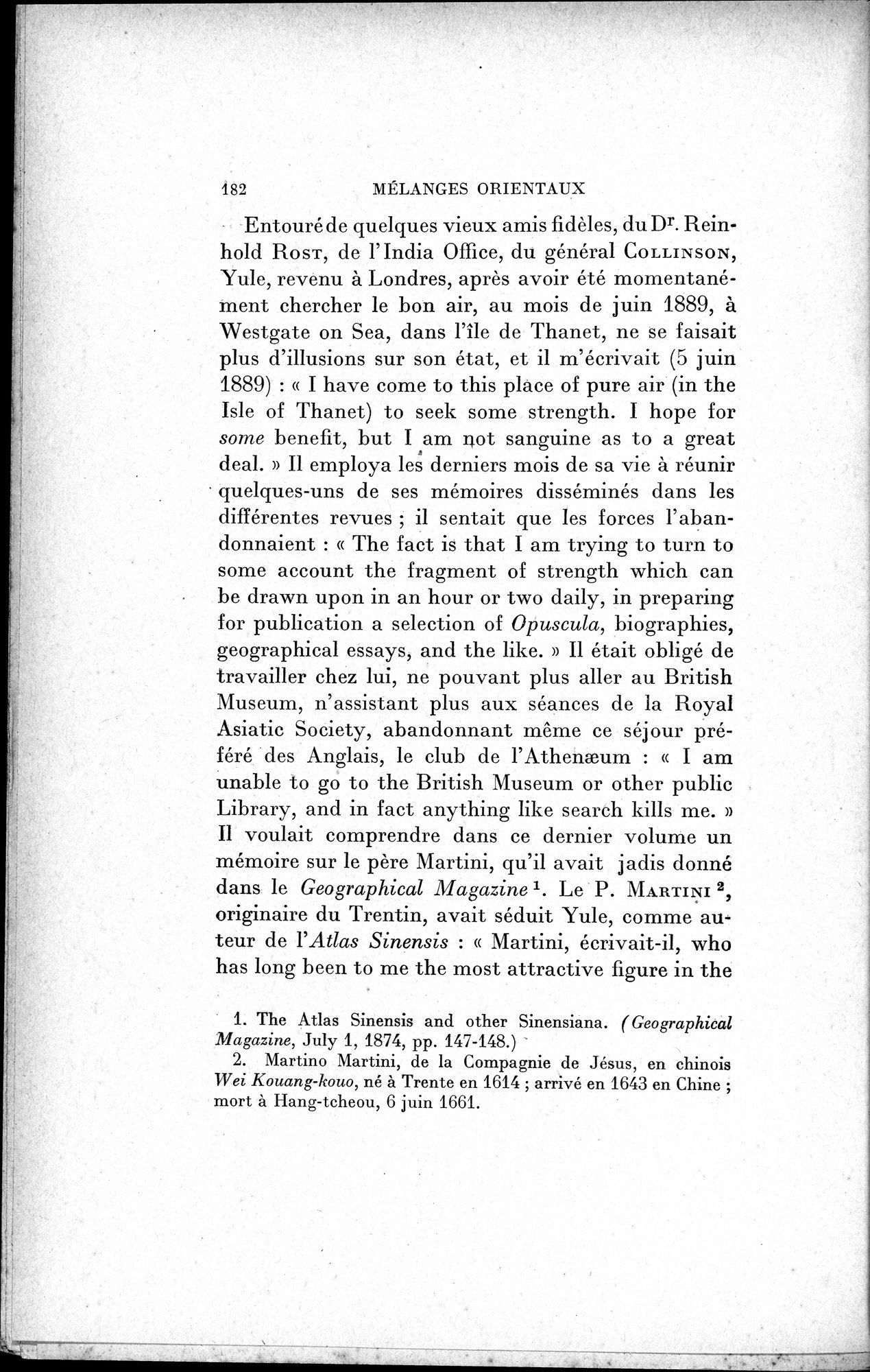 Mélanges d'Histoire et de Géographie Orientales : vol.1 / 190 ページ（白黒高解像度画像）