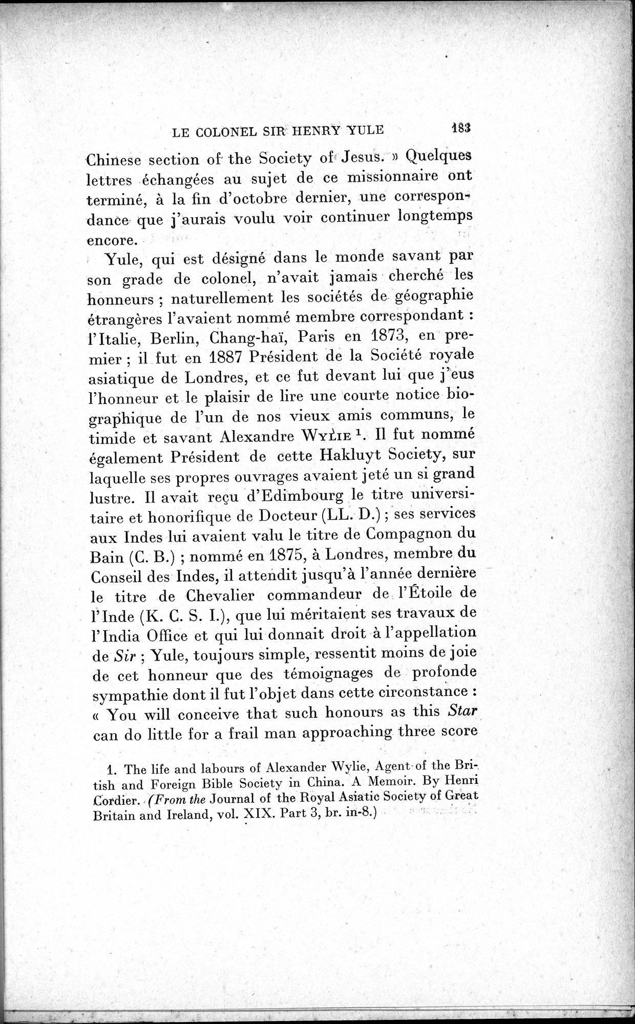 Mélanges d'Histoire et de Géographie Orientales : vol.1 / 191 ページ（白黒高解像度画像）