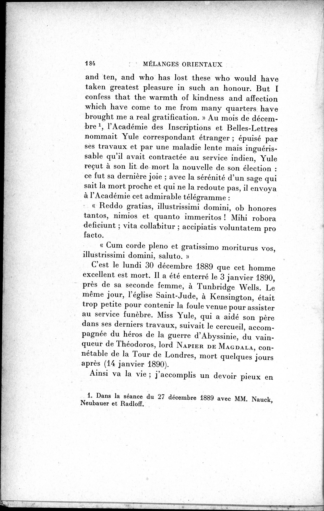 Mélanges d'Histoire et de Géographie Orientales : vol.1 / 192 ページ（白黒高解像度画像）