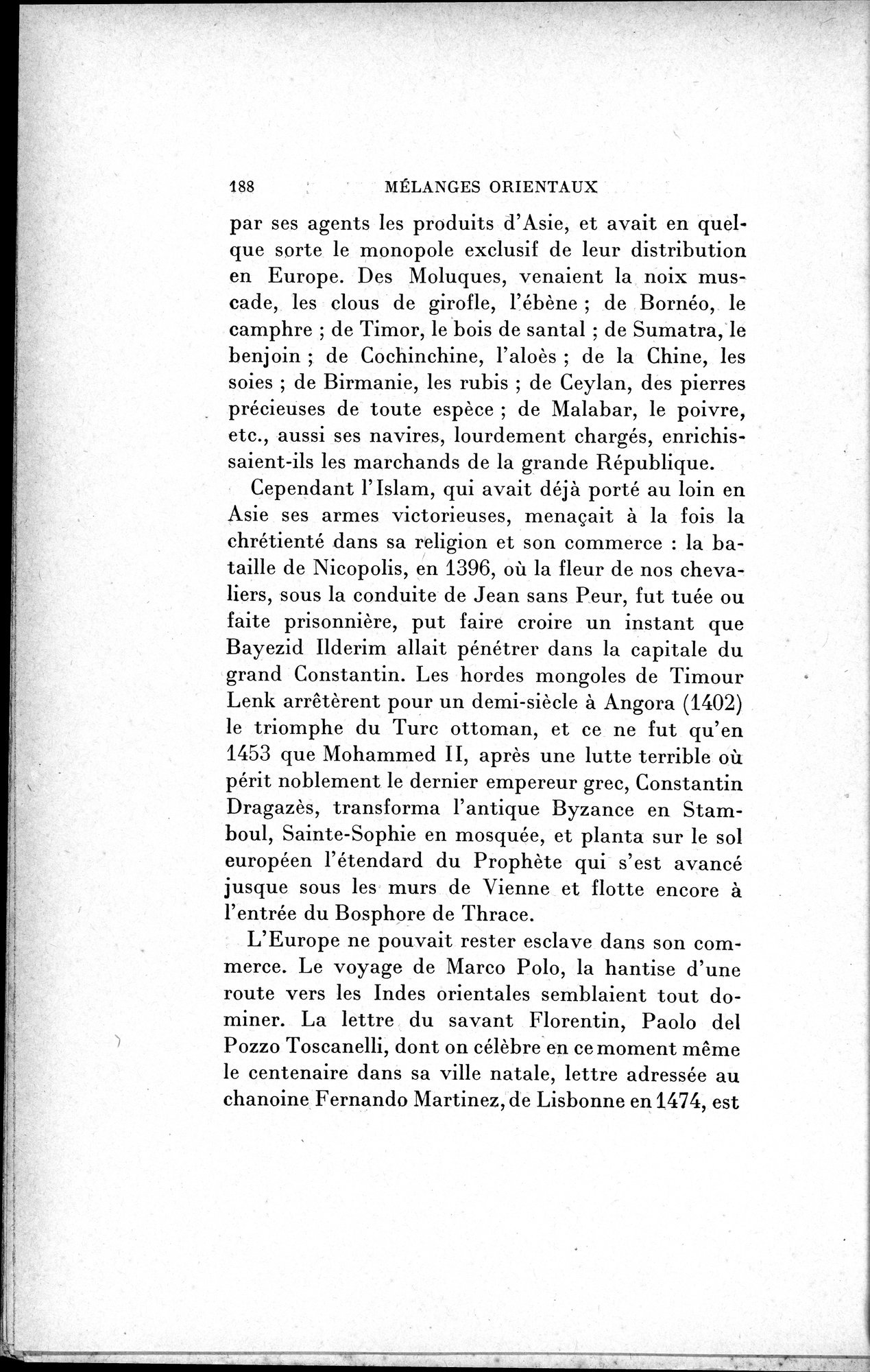 Mélanges d'Histoire et de Géographie Orientales : vol.1 / 196 ページ（白黒高解像度画像）