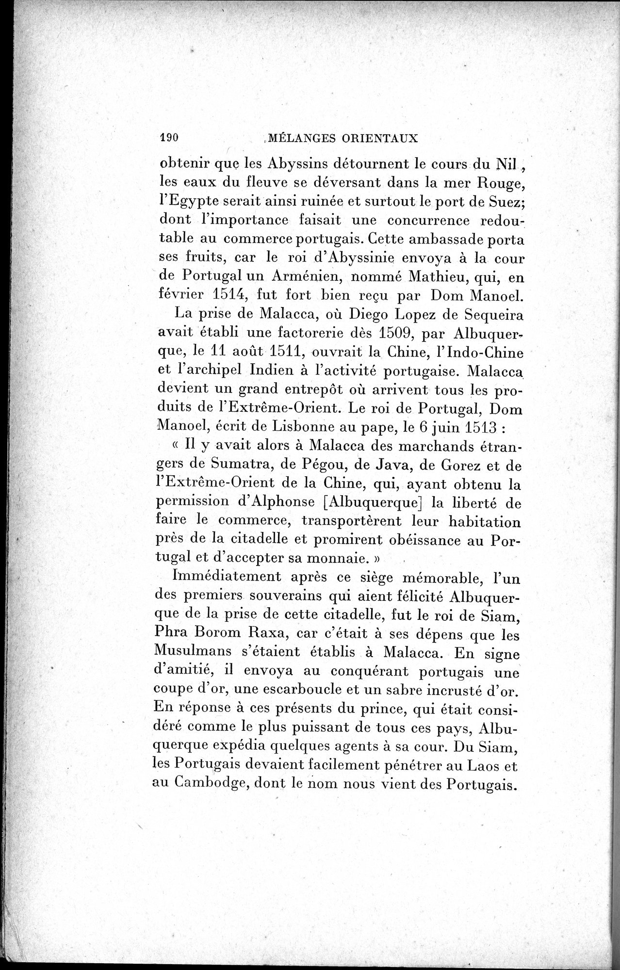 Mélanges d'Histoire et de Géographie Orientales : vol.1 / 198 ページ（白黒高解像度画像）