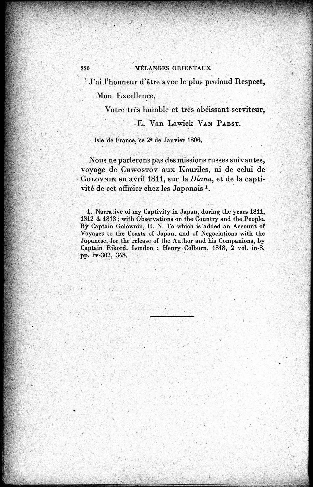 Mélanges d'Histoire et de Géographie Orientales : vol.1 / 228 ページ（白黒高解像度画像）