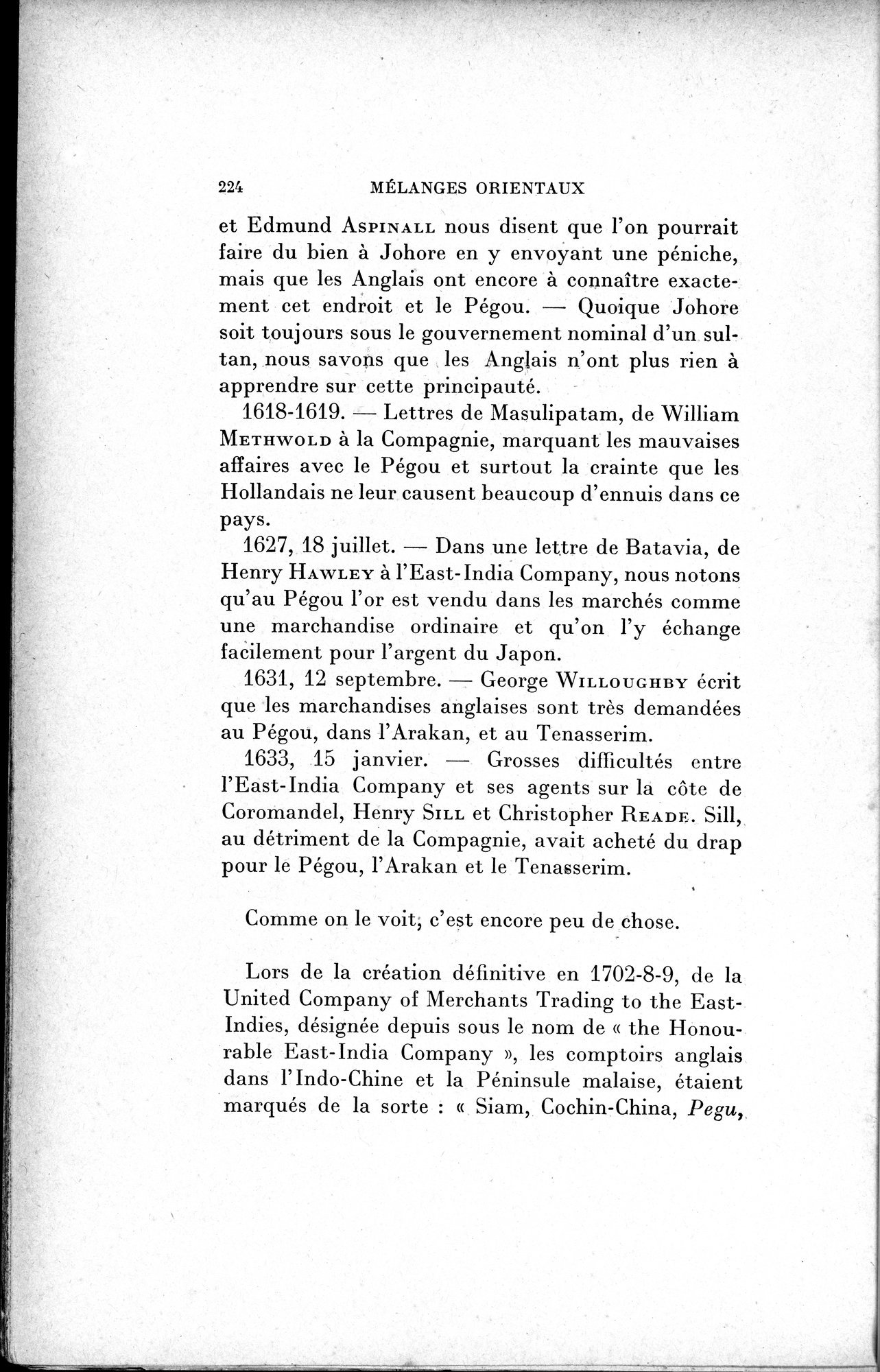 Mélanges d'Histoire et de Géographie Orientales : vol.1 / 232 ページ（白黒高解像度画像）