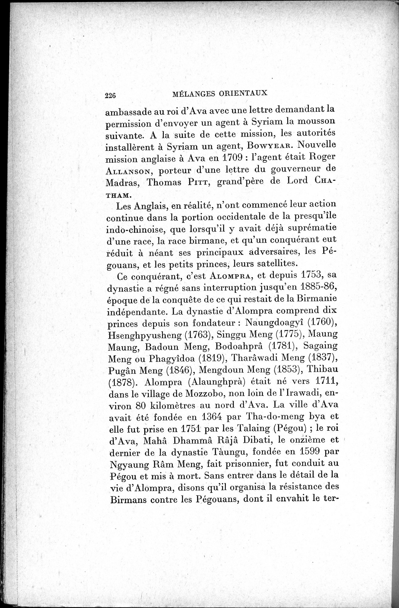 Mélanges d'Histoire et de Géographie Orientales : vol.1 / 234 ページ（白黒高解像度画像）