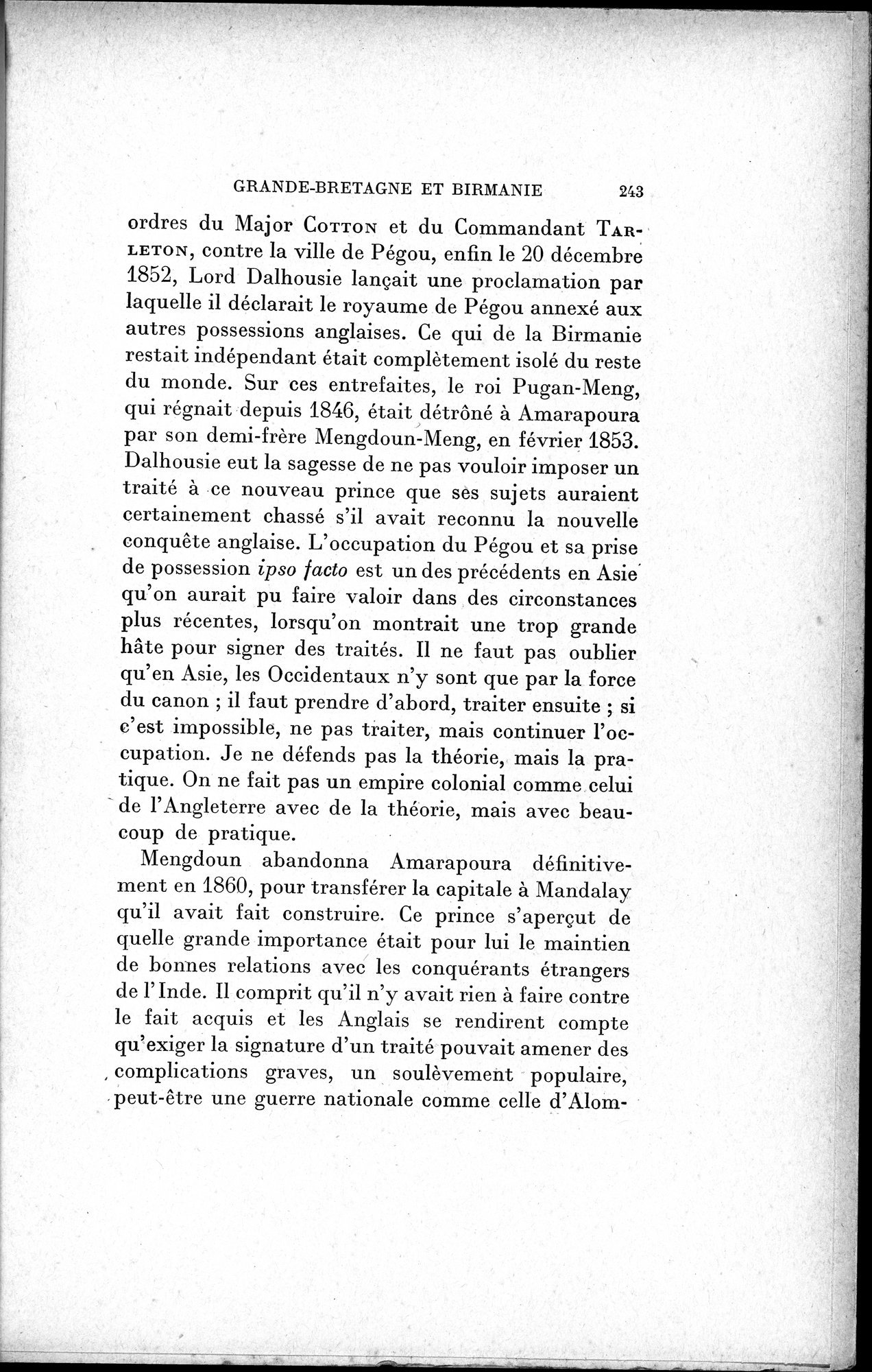 Mélanges d'Histoire et de Géographie Orientales : vol.1 / 251 ページ（白黒高解像度画像）