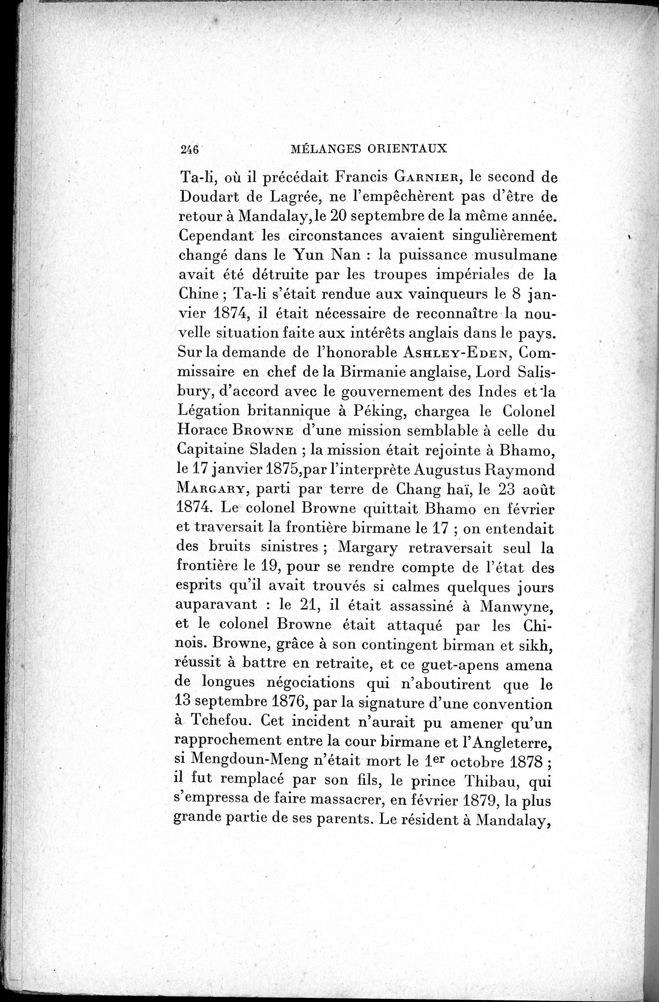 Mélanges d'Histoire et de Géographie Orientales : vol.1 / 254 ページ（白黒高解像度画像）