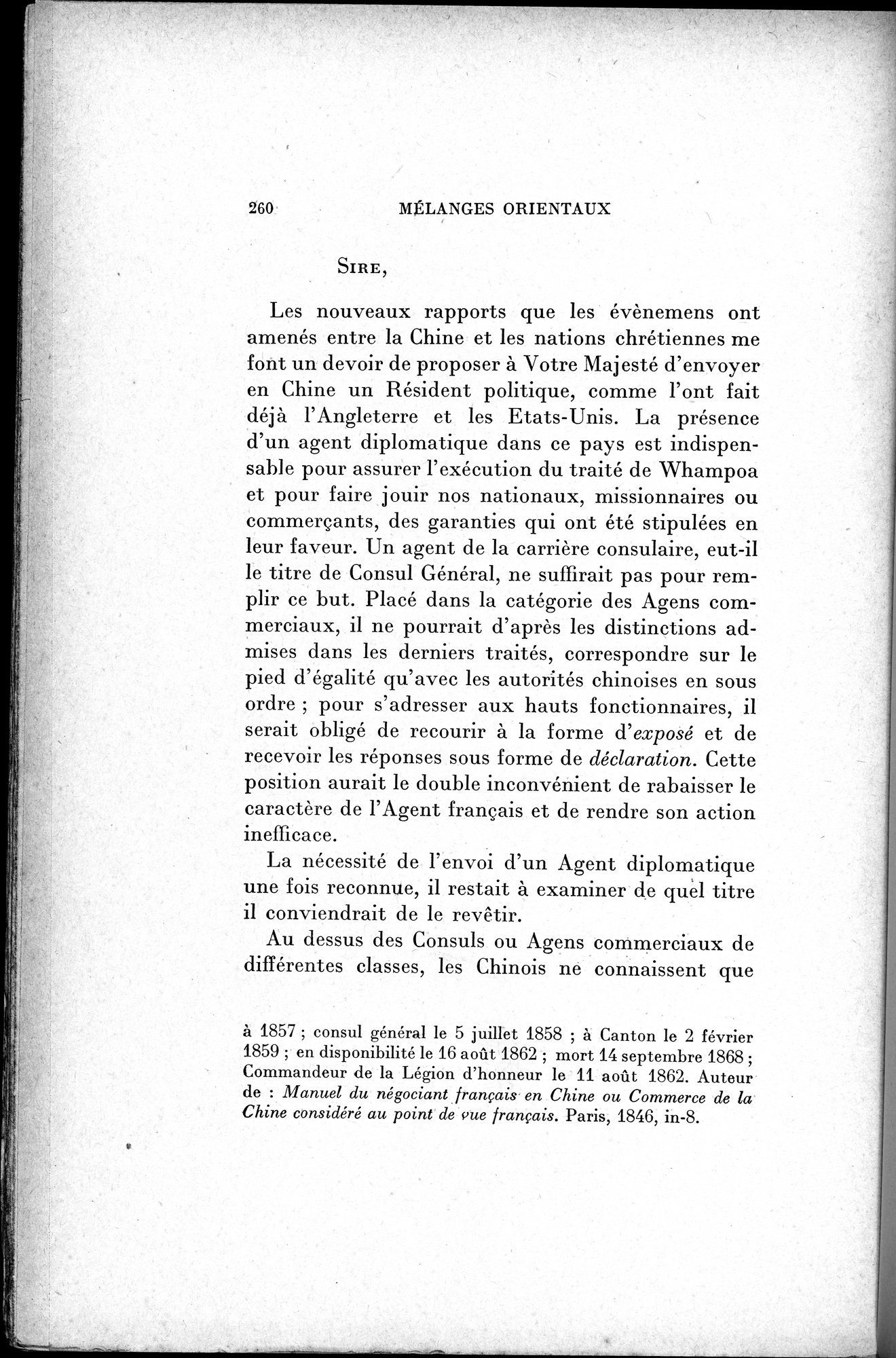 Mélanges d'Histoire et de Géographie Orientales : vol.1 / 268 ページ（白黒高解像度画像）