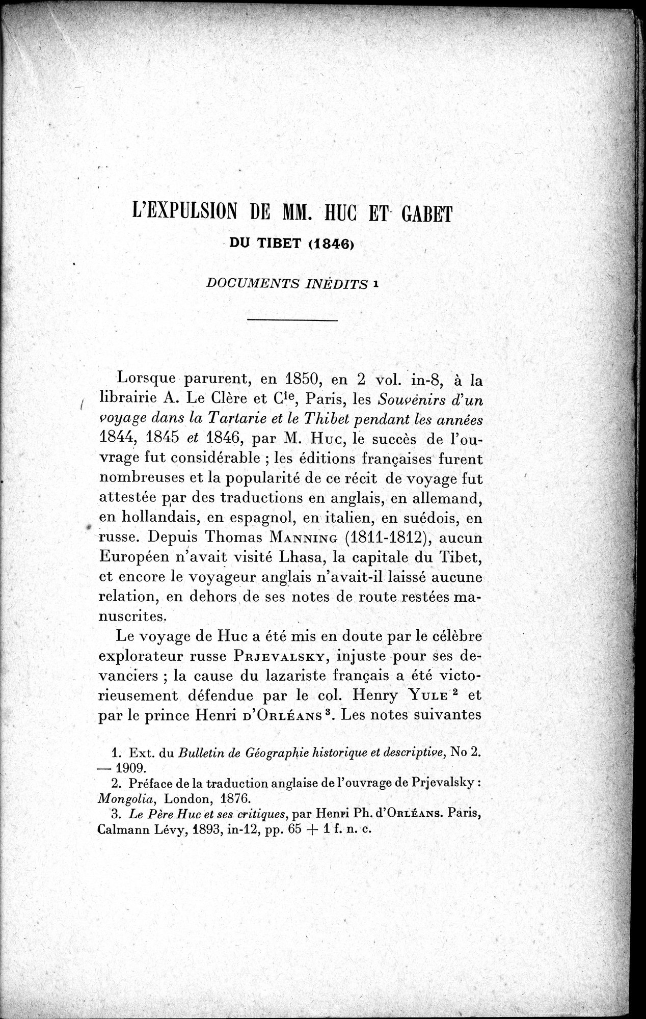 Mélanges d'Histoire et de Géographie Orientales : vol.1 / 289 ページ（白黒高解像度画像）