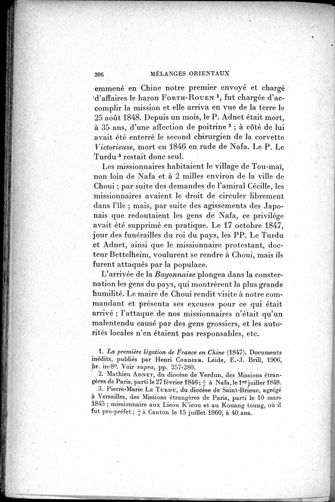 Mélanges d'Histoire et de Géographie Orientales : vol.1 / 314 ページ（白黒高解像度画像）