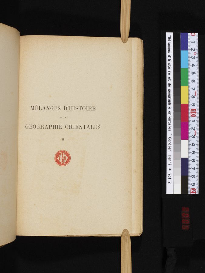 Mélanges d'Histoire et de Géographie Orientales : vol.2 / 5 ページ（カラー画像）