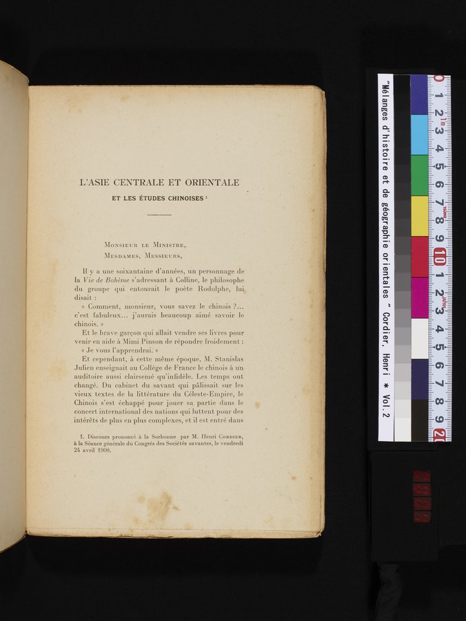 Mélanges d'Histoire et de Géographie Orientales : vol.2 / 9 ページ（カラー画像）
