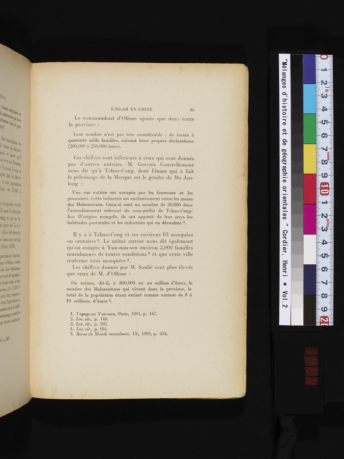Mélanges d'Histoire et de Géographie Orientales : vol.2 / 103 ページ（カラー画像）