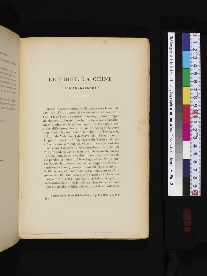 Mélanges d'Histoire et de Géographie Orientales : vol.2 / 119 ページ（カラー画像）
