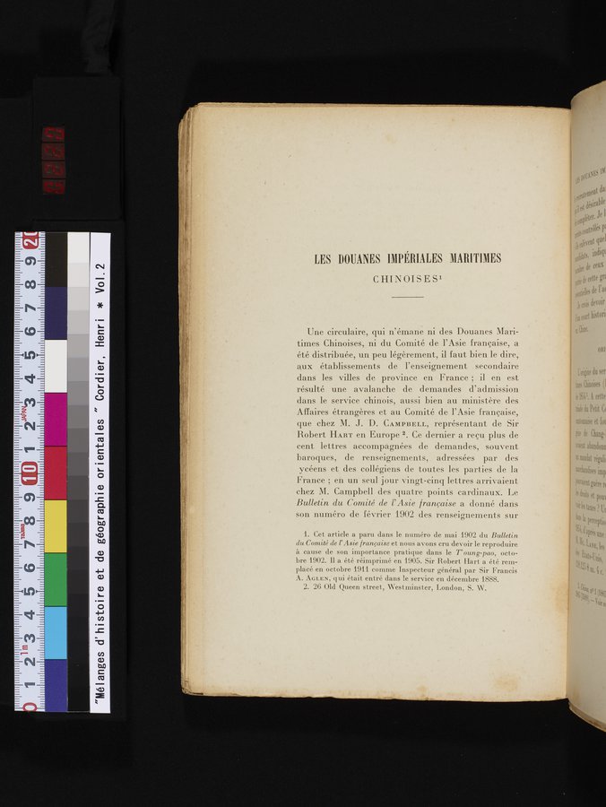 Mélanges d'Histoire et de Géographie Orientales : vol.2 / 220 ページ（カラー画像）