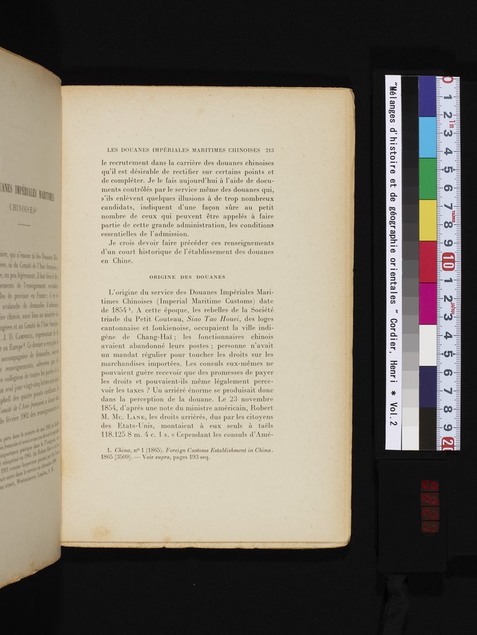 Mélanges d'Histoire et de Géographie Orientales : vol.2 / 221 ページ（カラー画像）