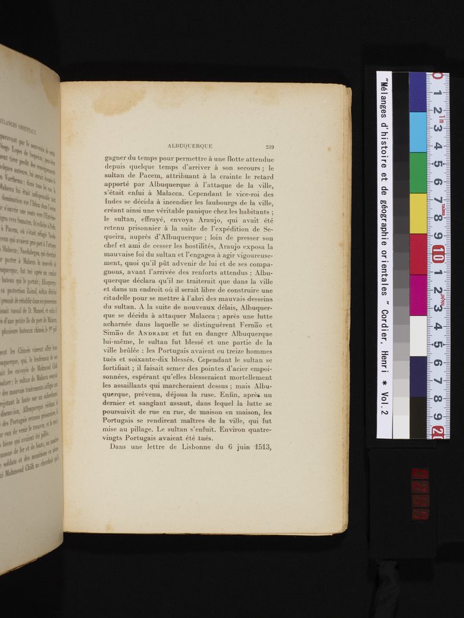 Mélanges d'Histoire et de Géographie Orientales : vol.2 / 247 ページ（カラー画像）