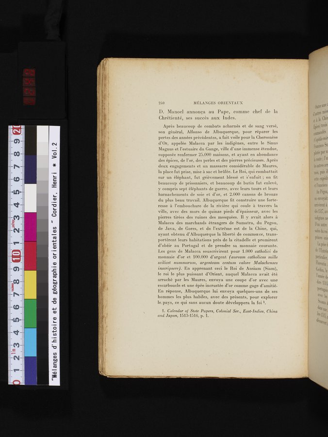 Mélanges d'Histoire et de Géographie Orientales : vol.2 / 248 ページ（カラー画像）
