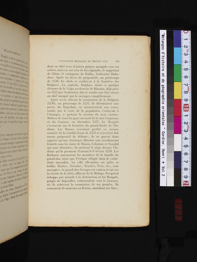 Mélanges d'Histoire et de Géographie Orientales : vol.2 / 267 ページ（カラー画像）