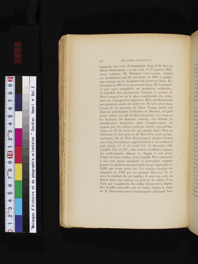 Mélanges d'Histoire et de Géographie Orientales : vol.2 / 282 ページ（カラー画像）