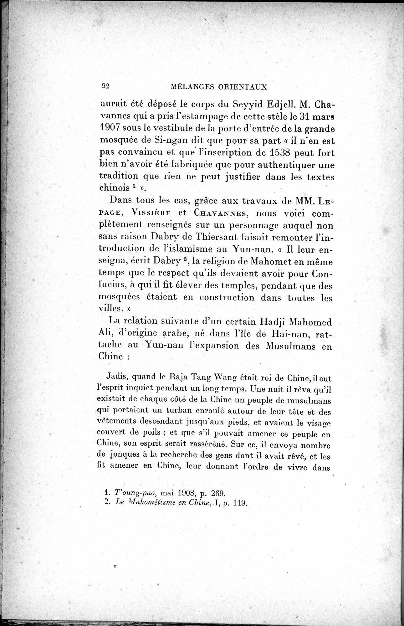 Mélanges d'Histoire et de Géographie Orientales : vol.2 / Page 100 (Grayscale High Resolution Image)