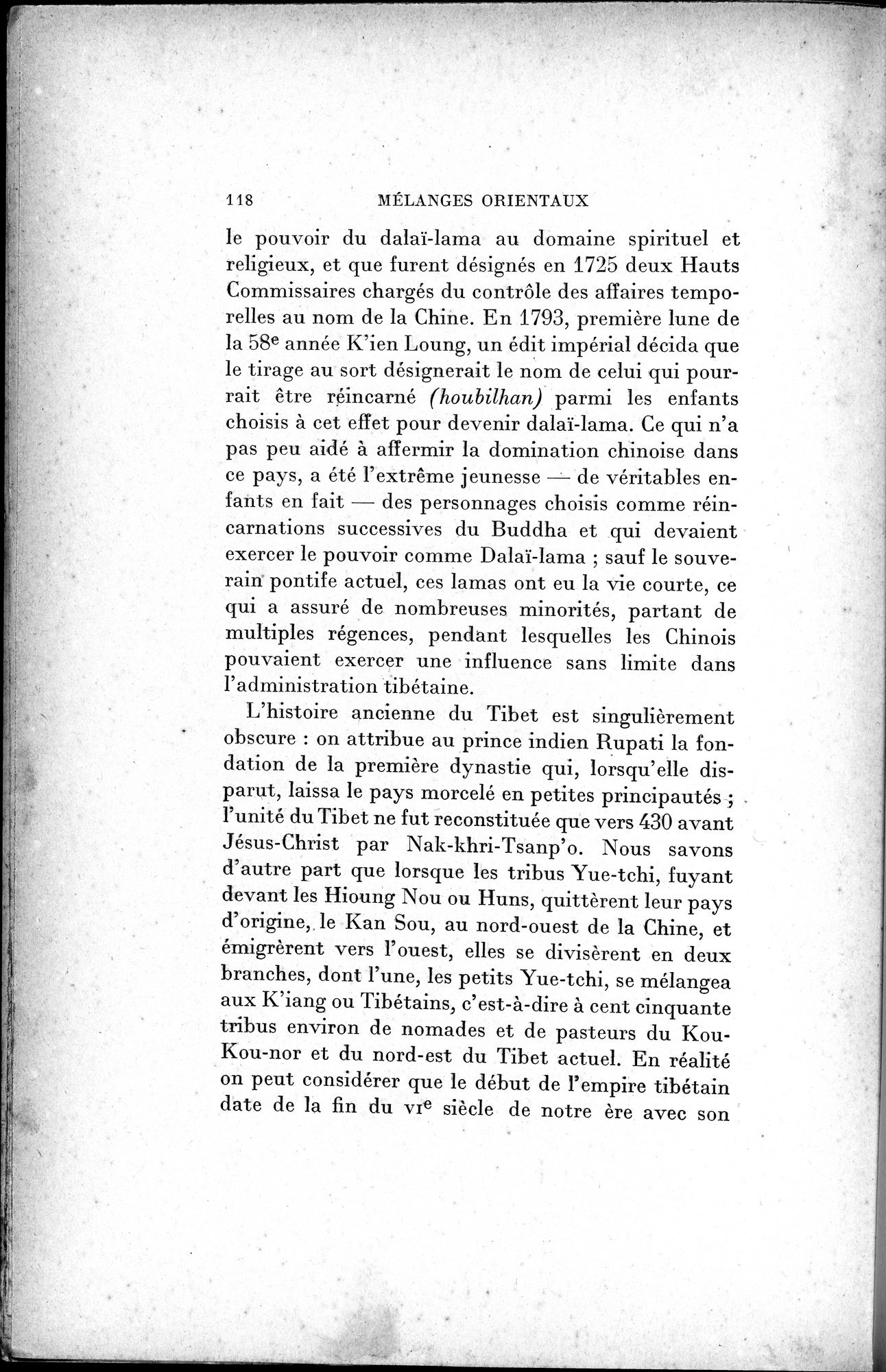 Mélanges d'Histoire et de Géographie Orientales : vol.2 / 126 ページ（白黒高解像度画像）