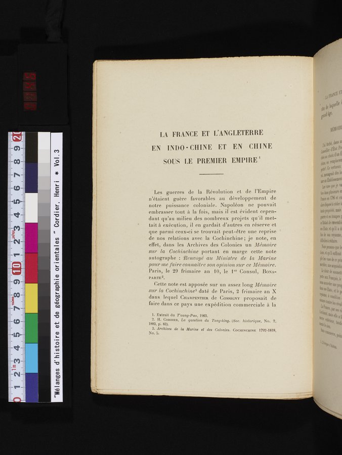 Mélanges d'Histoire et de Géographie Orientales : vol.3 / 146 ページ（カラー画像）