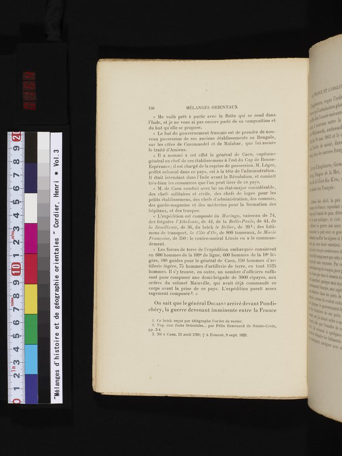 Mélanges d'Histoire et de Géographie Orientales : vol.3 / Page 164 (Color Image)
