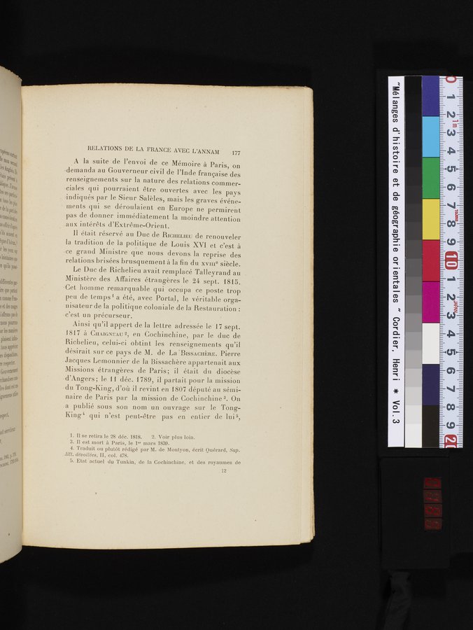 Mélanges d'Histoire et de Géographie Orientales : vol.3 / 185 ページ（カラー画像）
