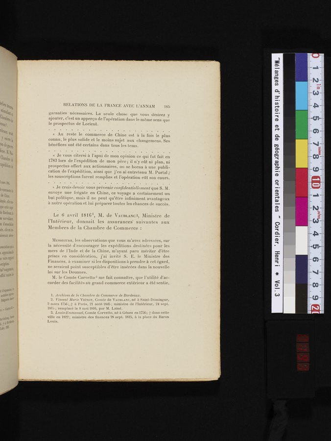 Mélanges d'Histoire et de Géographie Orientales : vol.3 / Page 193 (Color Image)