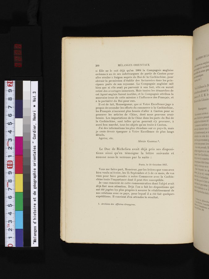 Mélanges d'Histoire et de Géographie Orientales : vol.3 / 208 ページ（カラー画像）