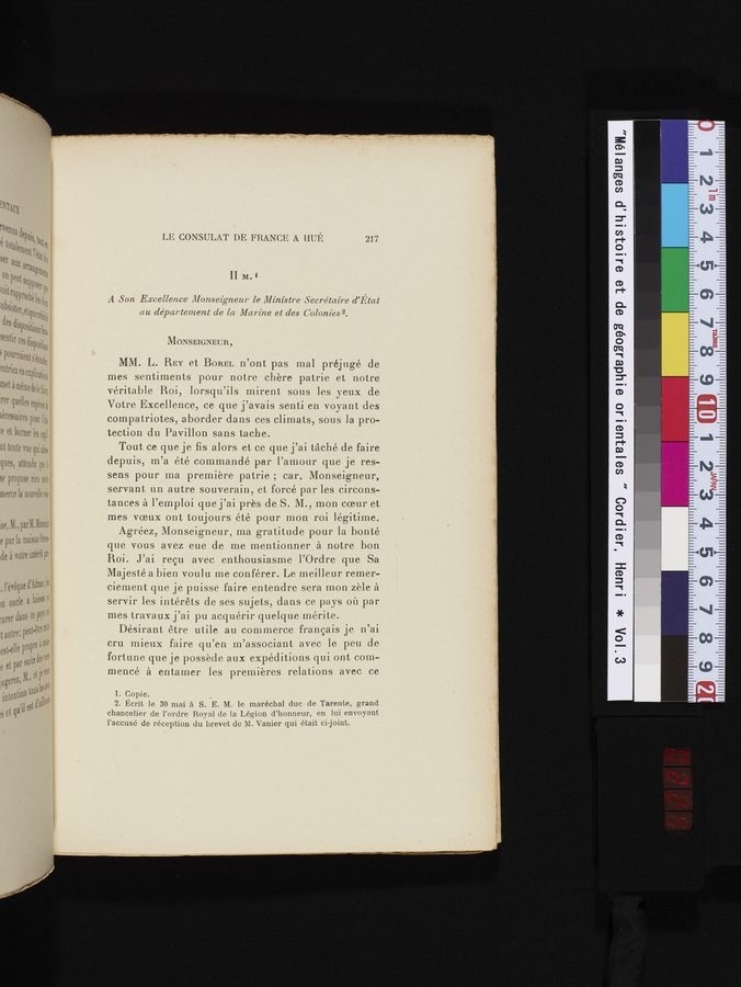 Mélanges d'Histoire et de Géographie Orientales : vol.3 / 225 ページ（カラー画像）