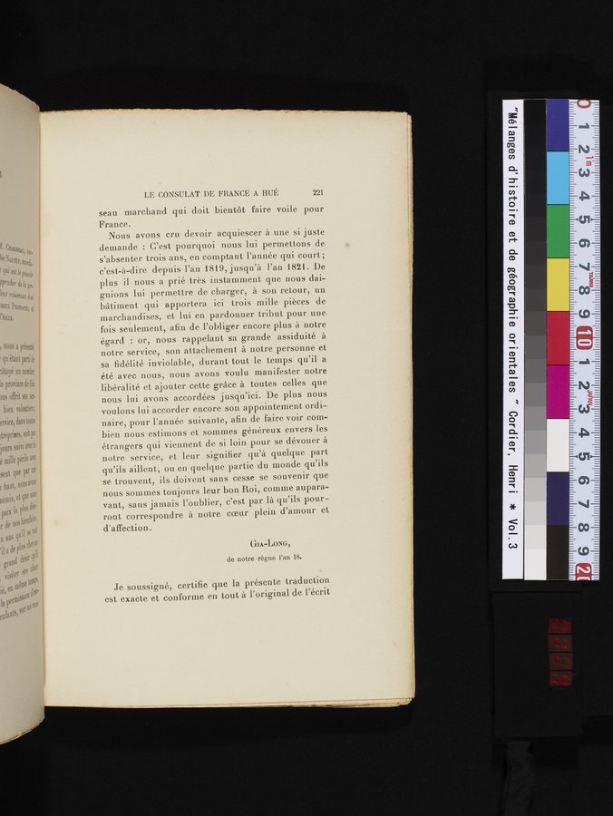 Mélanges d'Histoire et de Géographie Orientales : vol.3 / 229 ページ（カラー画像）