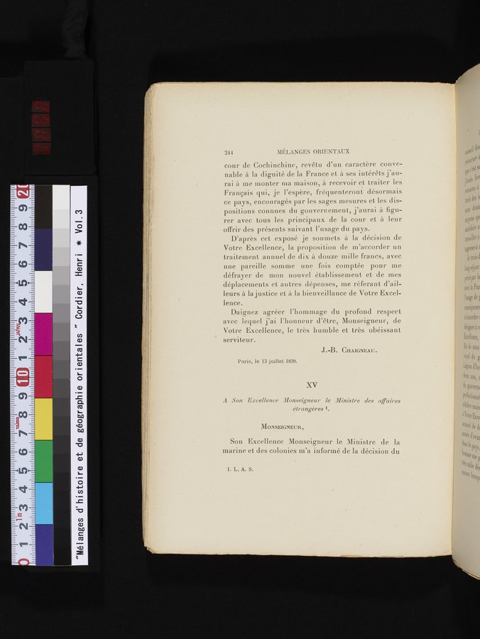 Mélanges d'Histoire et de Géographie Orientales : vol.3 / 252 ページ（カラー画像）