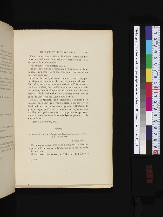 Mélanges d'Histoire et de Géographie Orientales : vol.3 / Page 265 (Color Image)
