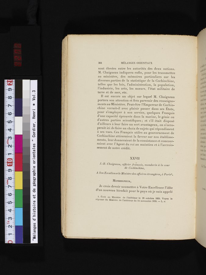 Mélanges d'Histoire et de Géographie Orientales : vol.3 / Page 272 (Color Image)