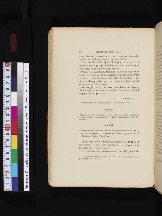 Mélanges d'Histoire et de Géographie Orientales : vol.3 / Page 278 (Color Image)