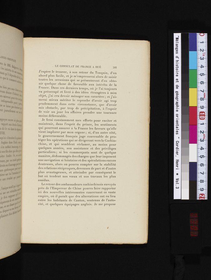 Mélanges d'Histoire et de Géographie Orientales : vol.3 / Page 301 (Color Image)