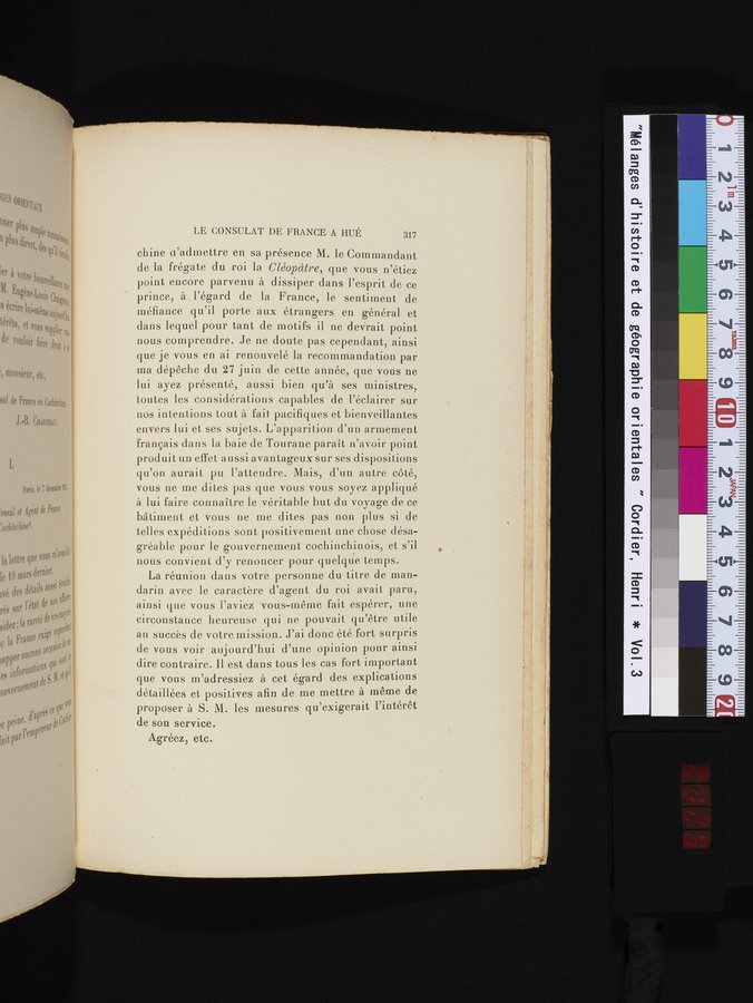 Mélanges d'Histoire et de Géographie Orientales : vol.3 / Page 325 (Color Image)