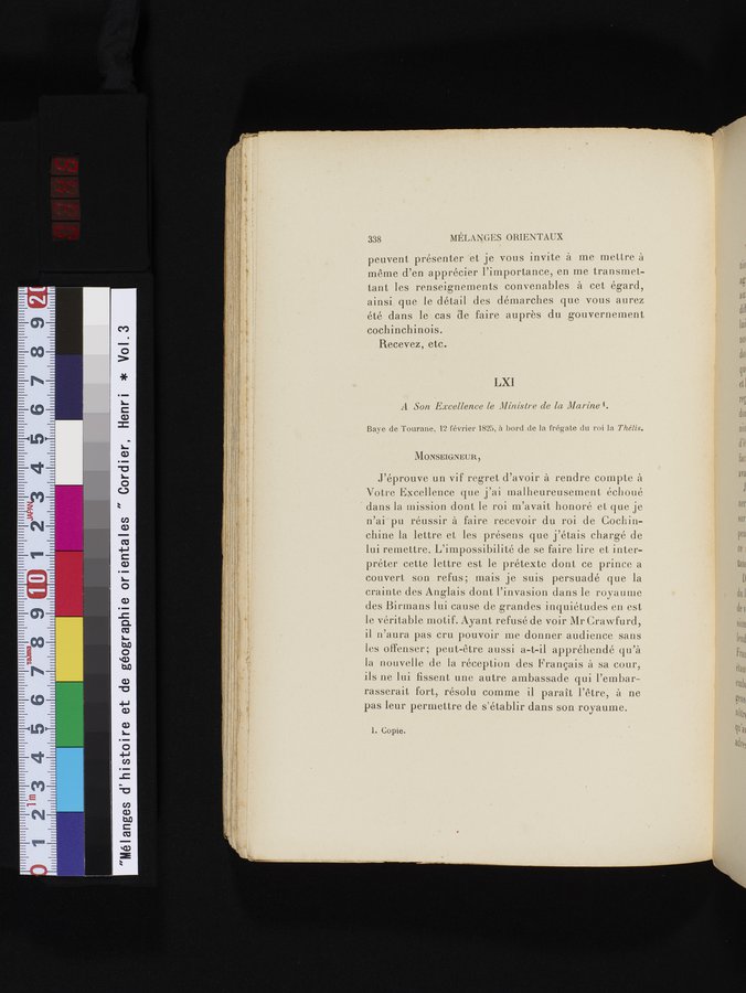 Mélanges d'Histoire et de Géographie Orientales : vol.3 / 346 ページ（カラー画像）