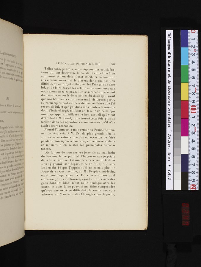 Mélanges d'Histoire et de Géographie Orientales : vol.3 / 347 ページ（カラー画像）