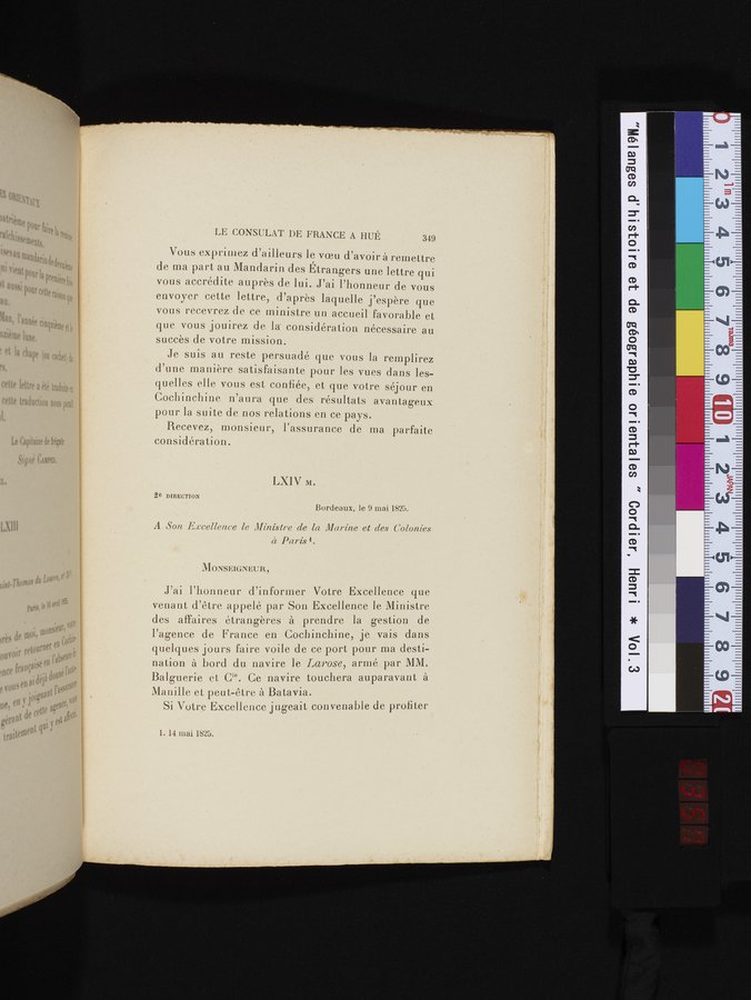Mélanges d'Histoire et de Géographie Orientales : vol.3 / 357 ページ（カラー画像）