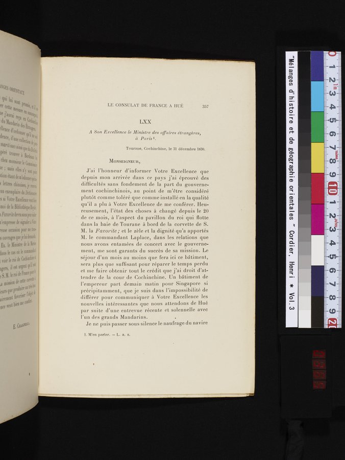 Mélanges d'Histoire et de Géographie Orientales : vol.3 / 365 ページ（カラー画像）