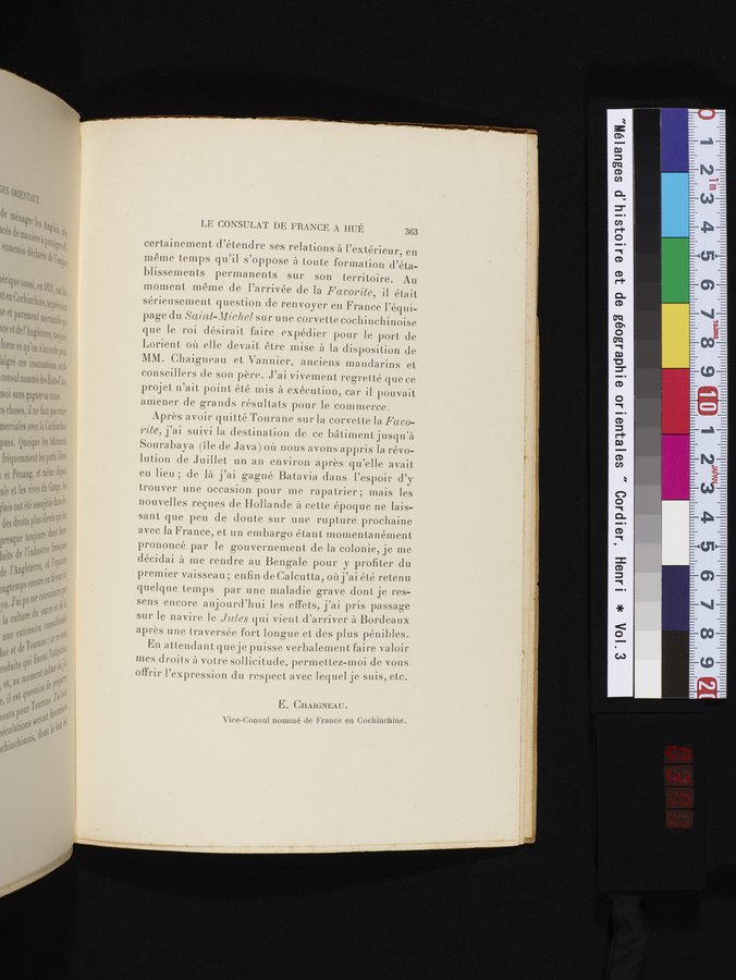 Mélanges d'Histoire et de Géographie Orientales : vol.3 / 371 ページ（カラー画像）