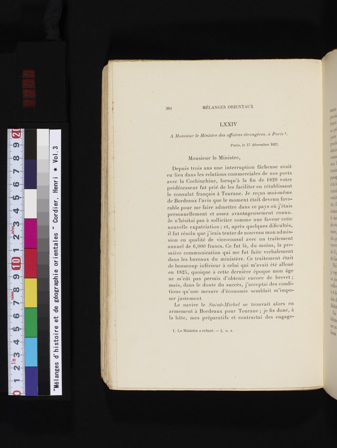 Mélanges d'Histoire et de Géographie Orientales : vol.3 / 372 ページ（カラー画像）
