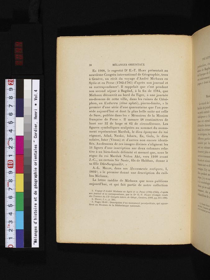 Mélanges d'Histoire et de Géographie Orientales : vol.4 / 44 ページ（カラー画像）