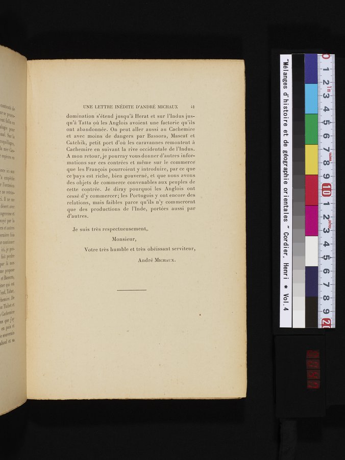 Mélanges d'Histoire et de Géographie Orientales : vol.4 / 47 ページ（カラー画像）
