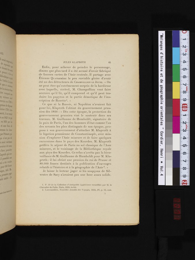 Mélanges d'Histoire et de Géographie Orientales : vol.4 / 71 ページ（カラー画像）